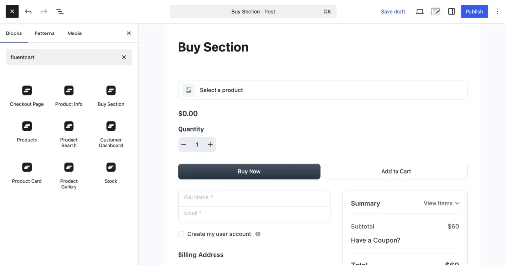 design and customization in fluentcart